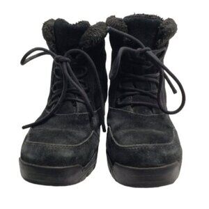 Sorel Waterfall Low Waterproof Laced Ankle Boot Black Size 7 Women's